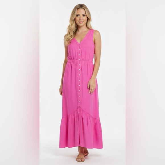 Nanette Lepore Barbie Pink Midi Dress - Picture 1 of 11